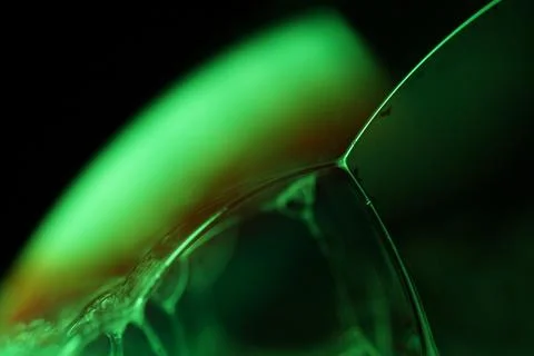 Green liquid surface, phenomenal structure, macro abstraction Stock Photos