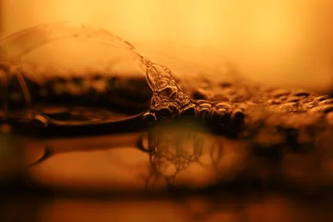 Green liquid surface, science abstraction Foto stock