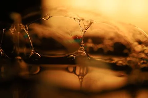 Green liquid surface, science abstraction Foto stock