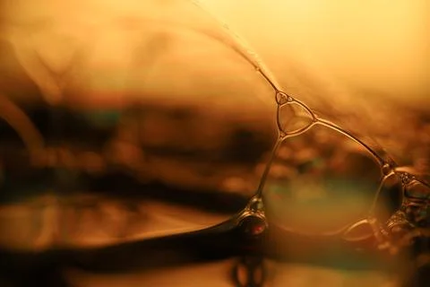 Green liquid surface, science abstraction Foto stock
