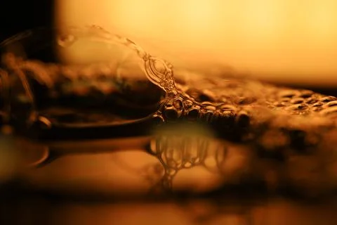 Green liquid surface, science abstraction Foto stock