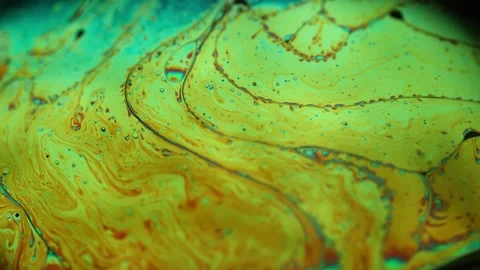 Green liquid toxic chemical effect, fluid background, iridescent object Stock Footage 321461343