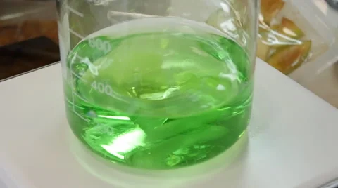 Green liquid in the vessel Stock Footage 63909840