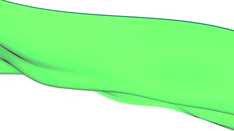 Green Liquid Wave or Silk Texture Luxury Cloth Animation. Motion Graphics. 4K Stock Footage 191004566