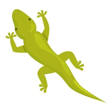 Green lizard icon cartoon vector. Animal iguana Stock Illustration