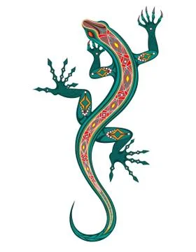 Green lizard Stock Illustration