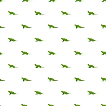 Green lizard seamless pattern creating an animal wallpaper background Stock Illustration