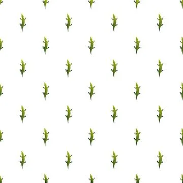 Green lizard seamless pattern creating an animal ornament Stock Illustration