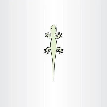 Green lizard vector icon illustration Stock-Illustration