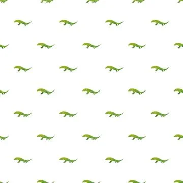 Green lizards crawling seamless pattern design wallpaper Illustrazione stock