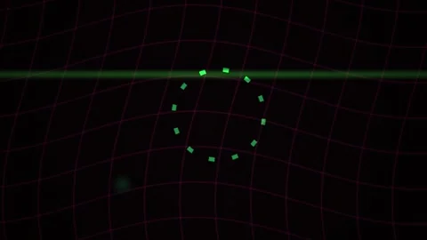 Green loading circle on black background. Stock Footage 340033782
