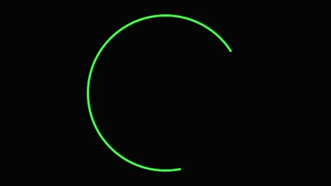 Green loading circles animate with subtle motion against a dark background .. Stock Footage 340941719
