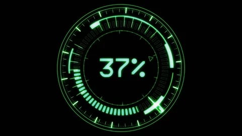 Green loading digital percent countdown Vídeos de archivo 146050924