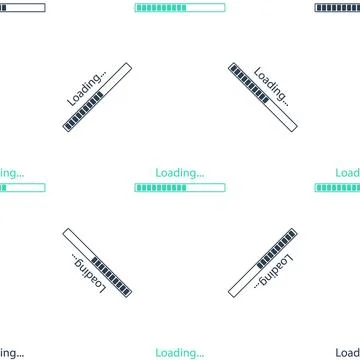 Green Loading icon isolated seamless pattern on white background. Progress bar Illustrazione stock