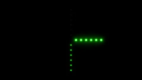Green loading lines or neon loading dots 3d render. HUD element or vj loop for 動画素材 300277189