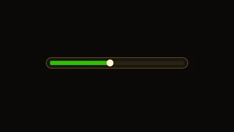 Green Loading Progress Bar Animation on Black Background Stock Footage 336437847