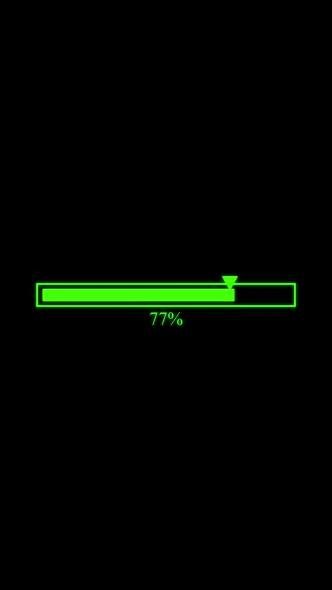 Green loading progress bar animation for video games or software interfaces.. Stock Footage 339215256
