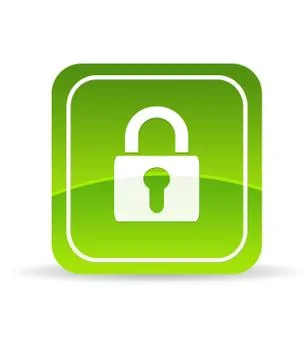 Green lock icon Stock Illustration