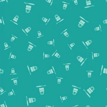 Green Lockpicks or lock picks for lock picking icon isolated seamless pattern on Illustrazione stock