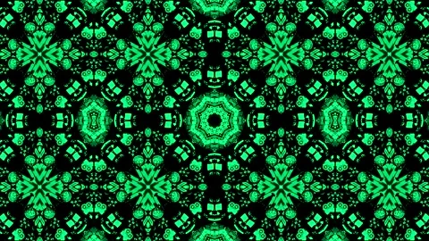 Green Loopable Kaleidoscope Backgound Stock Footage 141132551