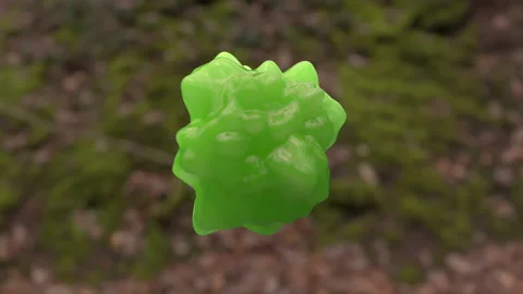 Green Looping Floating Slime Ball Stock-Footage 150740601