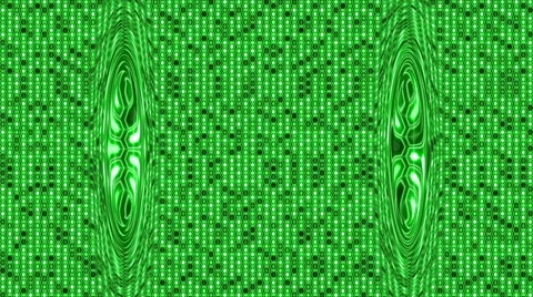 Green Looping Hexagon Tech Abstract with ocular effect Vídeo Stock 41002142