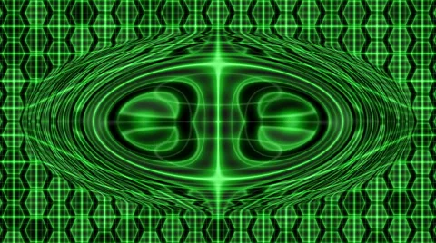Green Looping Hexagon Tech Abstract with ocular effect Stock Footage 41003429