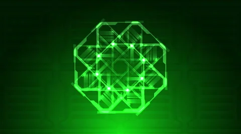 Green Looping Technical Abstract Array Vidéo 41114299