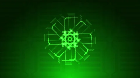 Green Looping Technical Abstract Array - 4K Resolution Ultra HD Stock Footage 41389412