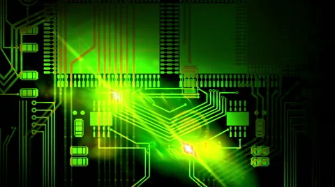 Green Looping Technical Abstract Concept Stock Footage 41215250