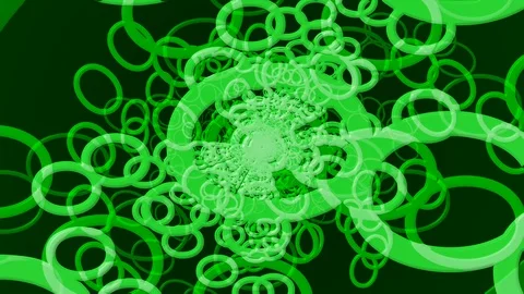 Green Lots of Circle Stock Footage 100453897