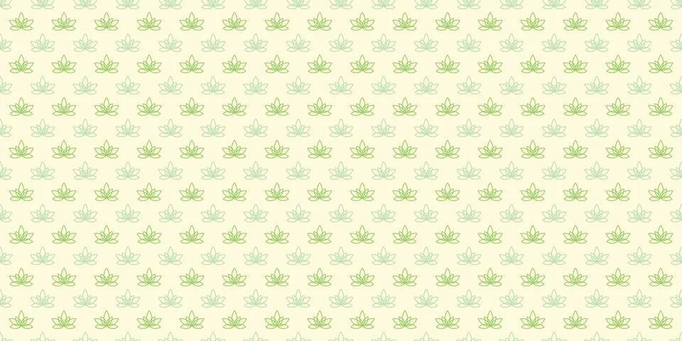 Green lotus seamless repeat pattern background vector. Illustrazione stock