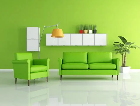 Green lounge Stock Illustration