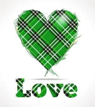 Green love Stock Illustration