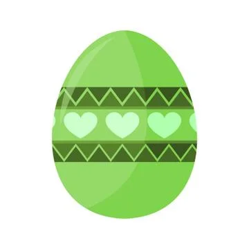 Green Love Shape Pattern Easter Egg Illustration Stockillustratie