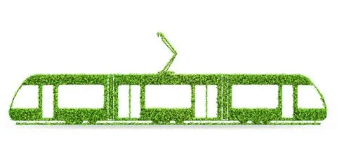 Green low emission electic vehicle concept - 3d rendering Stock Illustration