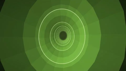 Green low poly geometric tunnel in abstract 3D motion Stock Footage 335940261