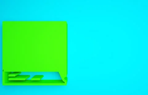 Green Lungs x-ray diagnostics icon isolated on blue background. Snapshot of t Stock Illustration