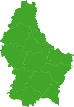 Green Luxembourg map Stock Illustration