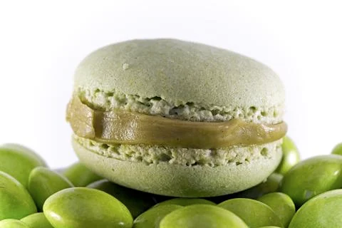 Green macaron Stock Photos
