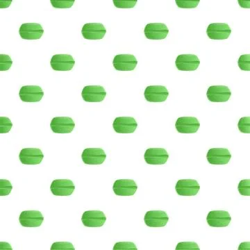 Green macarons pattern repeating on white background イラスト素材
