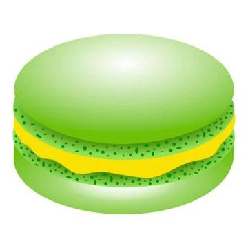Green macaroon Stock Illustration