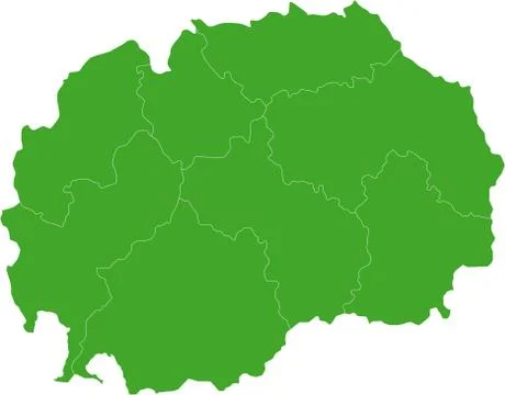 Green Macedonia map Stock Illustration