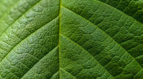 Green macro leaf of a tree, natural green background Stock Photos