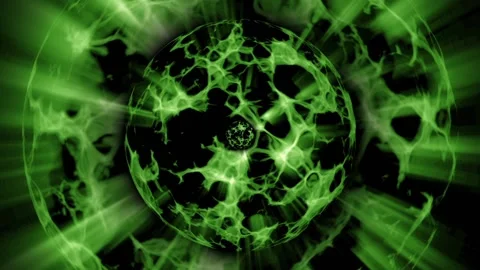 Green magic abstract background with spheres. Stock Footage 157691927