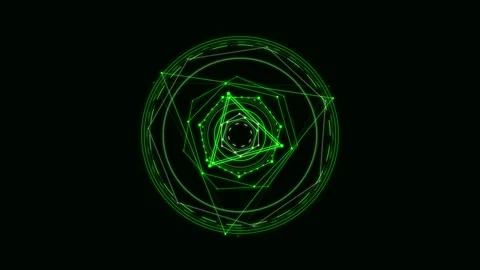 Green Magic Circle Loading Screen. Seamless Loop Background. Stock Footage 341348613