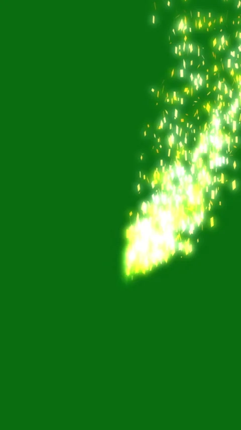 Green magic energy particle trail animation on chroma key Stock Footage 343196668