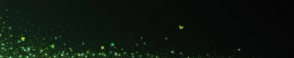 Green magic firefly bug light glow vector effect Stock Illustration