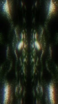 Green magic particle wave energy background with glitch Stockillustratie