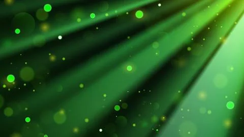 Green Magic Spotlight with Particles, Vector Illustration Stock Illustration